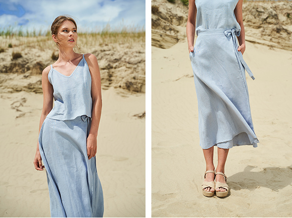 Linen skirts and store dresses