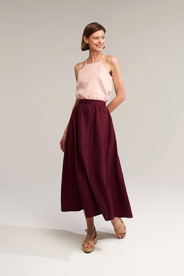 linen-skirt
