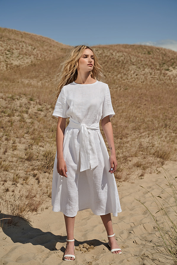white linen dress Paloma
